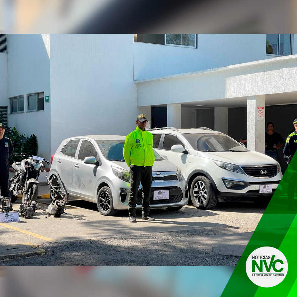6 carros y dos motos fueron recuperados en Cartago